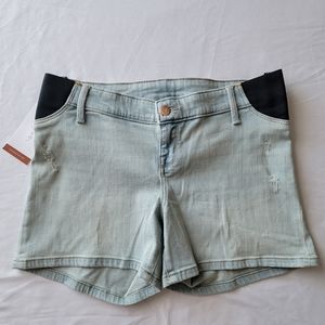 Under Belly Maternity Jean Shorts Isabel Maternity by Igrid & Isabel Side Panels